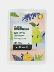 Cafе mimi Тканевая маска для лица Матирующая, 21 г