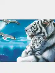 Голубой алмазная мозаика без подрамника, 40*50 см