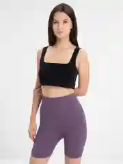 Фиолетовый велосипедки короткие, утягивающие, с высокой талией