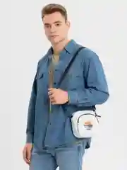 Белый сумка мужская, через плечо