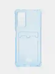 Голубой чехол Redmi Note 11 Pro / Note 12 Pro 4G Нот 11 Про прозрачный с карманом для карты