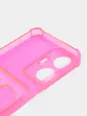 Фуксия чехол для Realme C55 / Реалми С55, прозрачный, с карманом для карты