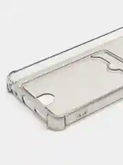 Черный чехол противоударный Tecno Spark 10 / 10C, Спарк 10 / 10С прозрачный, с карманом для карты