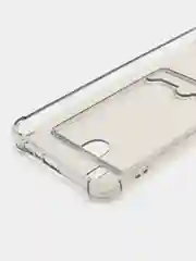 Черный чехол противоударный Realme C11 2021, C20, прозрачный с карманом для карты