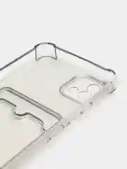 Черный чехол противоударный Realme C11 2021, C20, прозрачный с карманом для карты