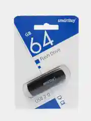 Черный флешка USB SmartBuy Scout, c объёмами памяти на 8 Гб/ 16 Гб/ 32 Гб/ 64 Гб
