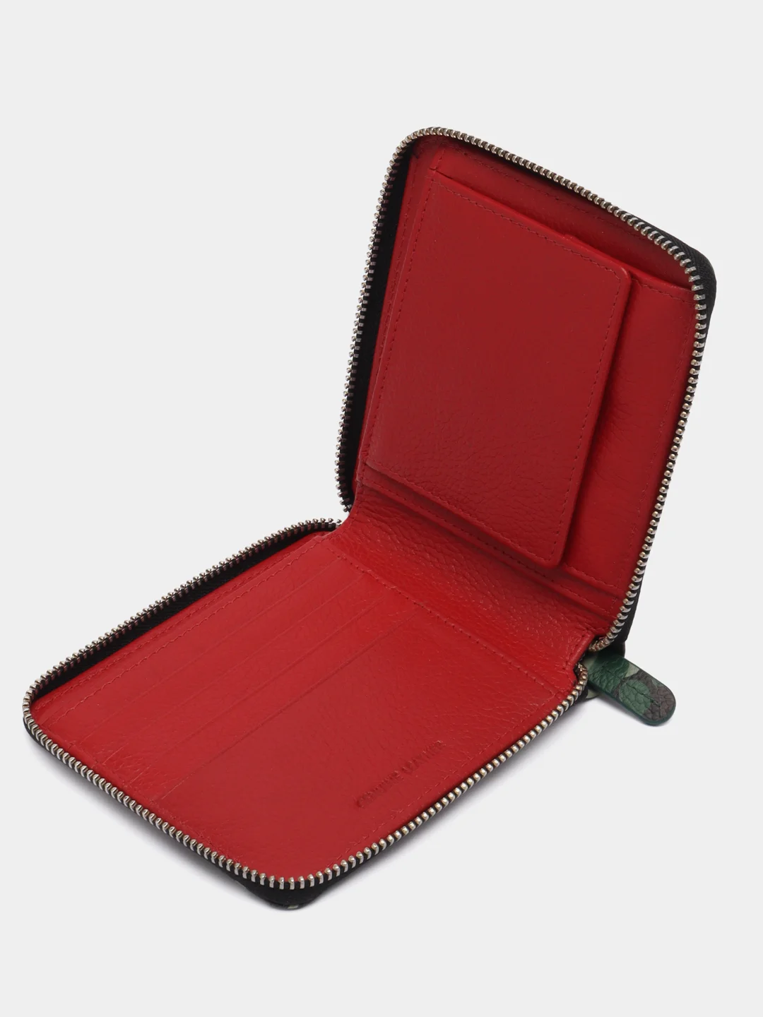 Кошелек портмоне Zippo кожаный, зелено-черный камуфляж, 12 х 2 х 10.5 см (2006055)