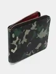 Кошелек портмоне Zippo кожаный, зелено-черный камуфляж, 12 х 2 х 10.5 см (2006055)