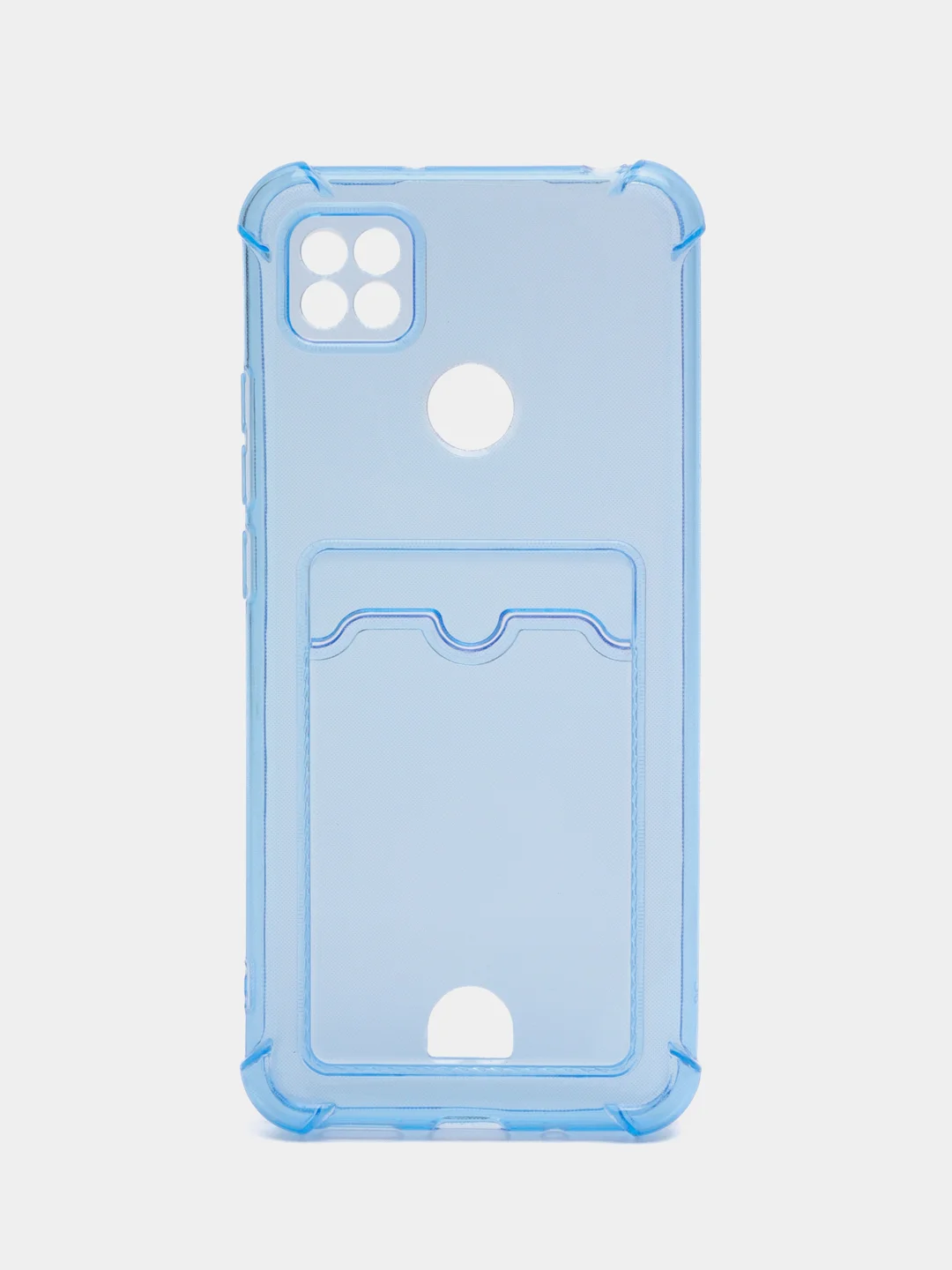 Голубой чехол для Xiaomi Redmi 9C, Redmi 9C NFC, Redmi 10A, прозрачный, с карманом для карты