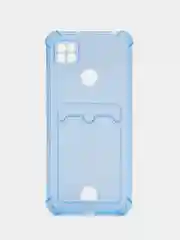 Голубой чехол для Xiaomi Redmi 9C, Redmi 9C NFC, Redmi 10A, прозрачный, с карманом для карты