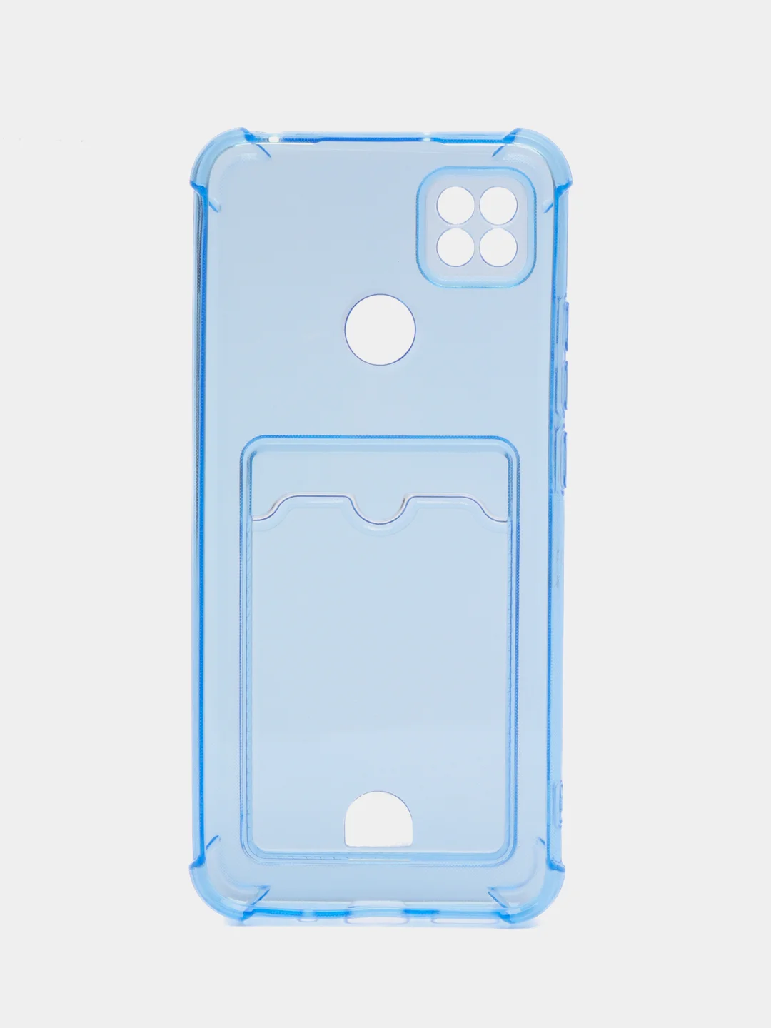 Голубой чехол для Xiaomi Redmi 9C, Redmi 9C NFC, Redmi 10A, прозрачный, с карманом для карты