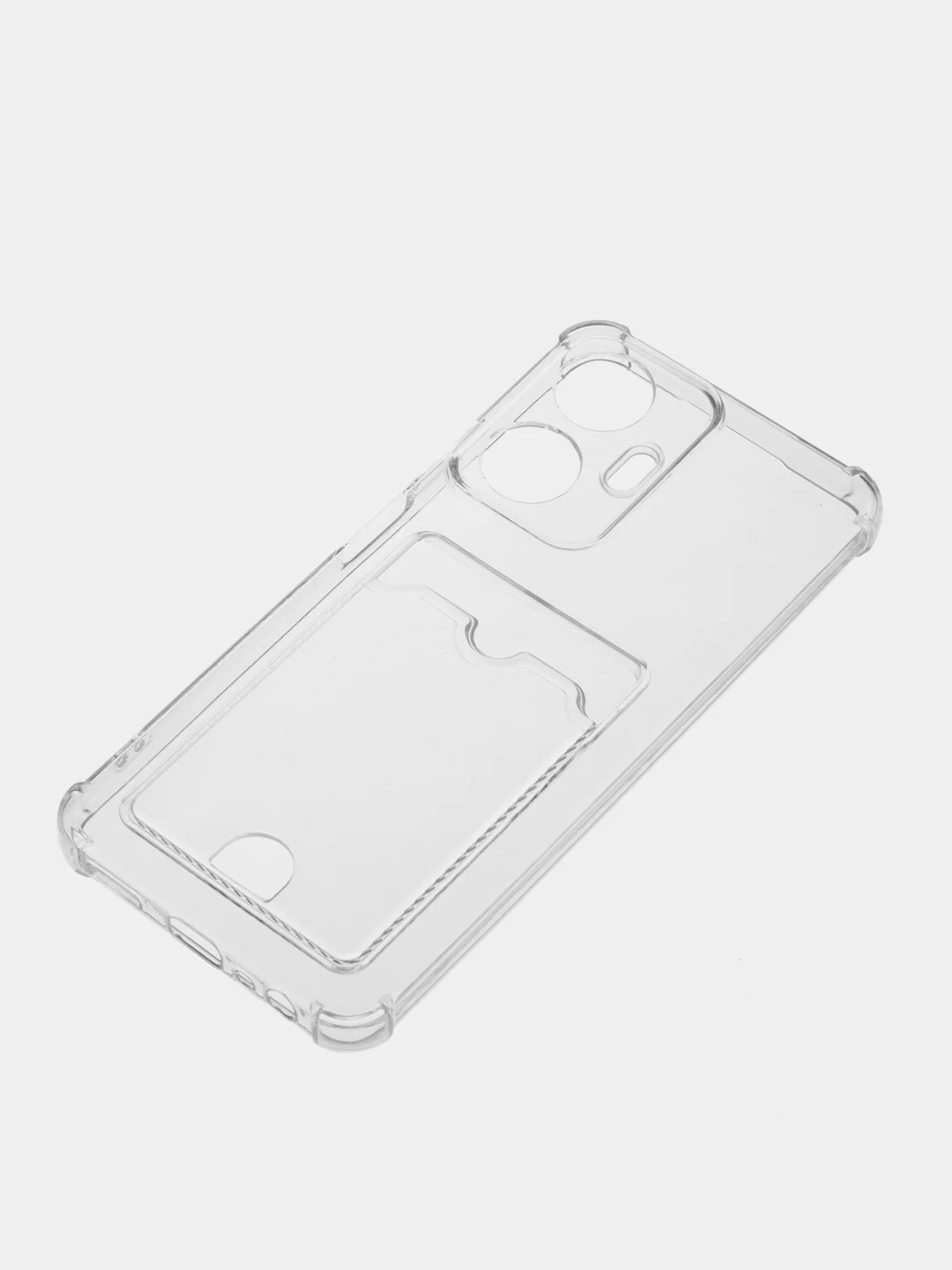 Прозрачный чехол для Realme C55 / Реалми С55, прозрачный, с карманом для карты