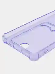 Лавандовый чехол противоударный Tecno Spark 10 Pro, Спарк 10 Про, прозрачный, с карманом для карты