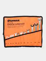 Набор ключей рожково-накидных, 12 предм., 6-22мм, усиленные, в сумке
