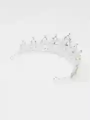 Серебряный диадема для девочки на выпускной, корона для невесты