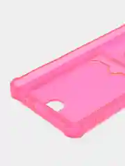 Фуксия чехол противоударный Tecno Spark 10 Pro, Спарк 10 Про, прозрачный, с карманом для карты