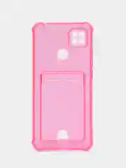 Фуксия чехол для Xiaomi Redmi 9C, Redmi 9C NFC, Redmi 10A, прозрачный, с карманом для карты
