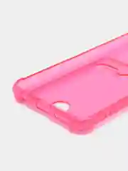 Розовый чехол для Xiaomi Redmi Note 10 / Redmi Note 10S / Poco M5s прозрачный с карманом для карты