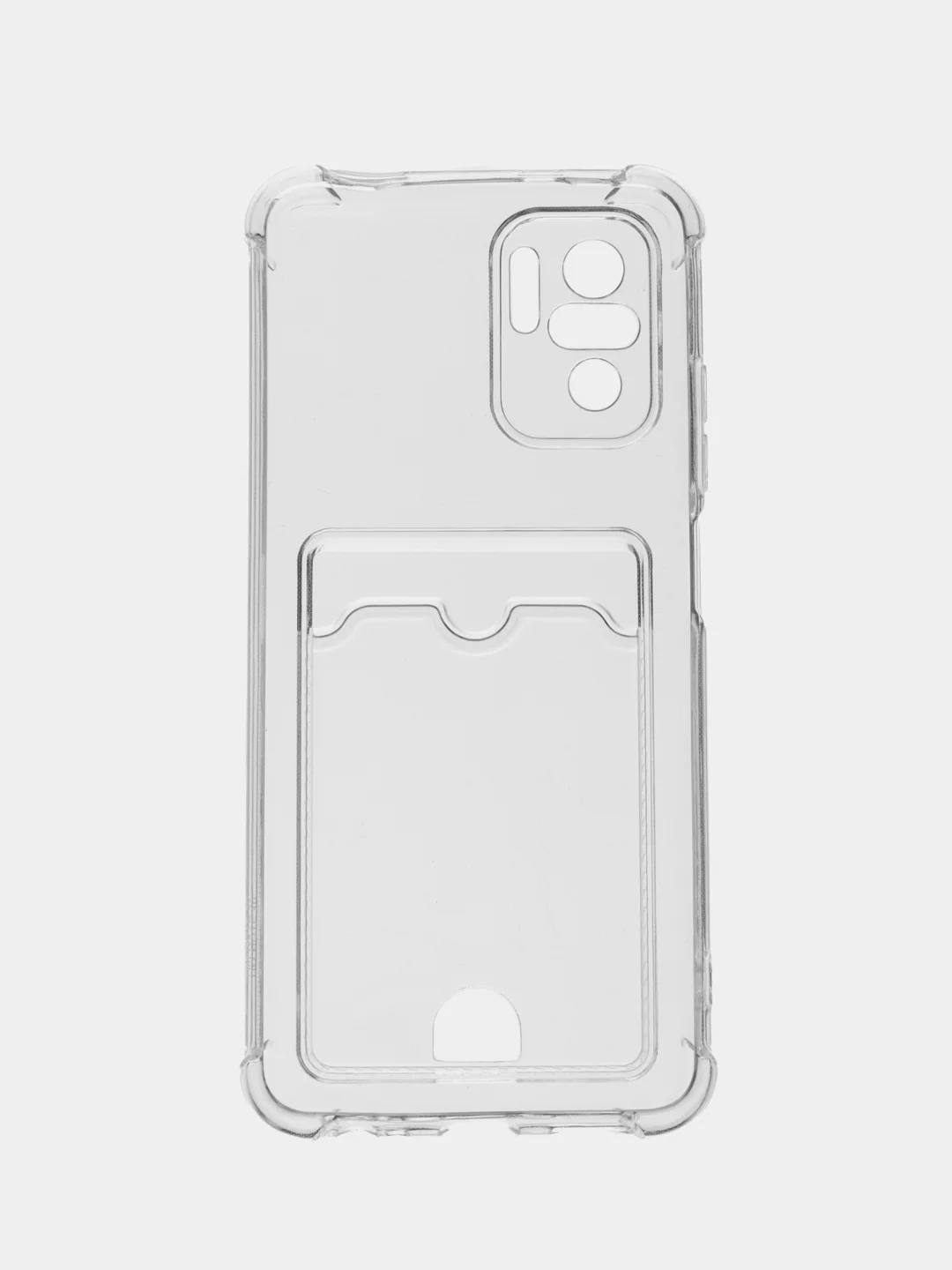 Прозрачный чехол для Xiaomi Redmi Note 10 / Redmi Note 10S / Poco M5s прозрачный с карманом для карты