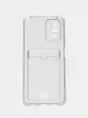 Прозрачный чехол для Xiaomi Redmi Note 10 / Redmi Note 10S / Poco M5s прозрачный с карманом для карты