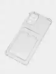 Прозрачный чехол для Xiaomi Redmi Note 10 / Redmi Note 10S / Poco M5s прозрачный с карманом для карты