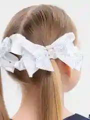 Белый банты на резинке