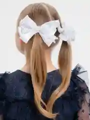 Белый банты на резинке