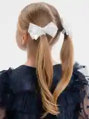 Молочный банты на резинке
