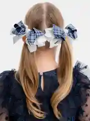 Синий банты на резинке