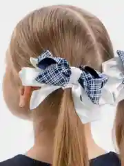 Синий банты на резинке