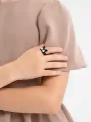 Черный кольцо Черный кот / кольцо мультяшное / кольца детские / кольца женские