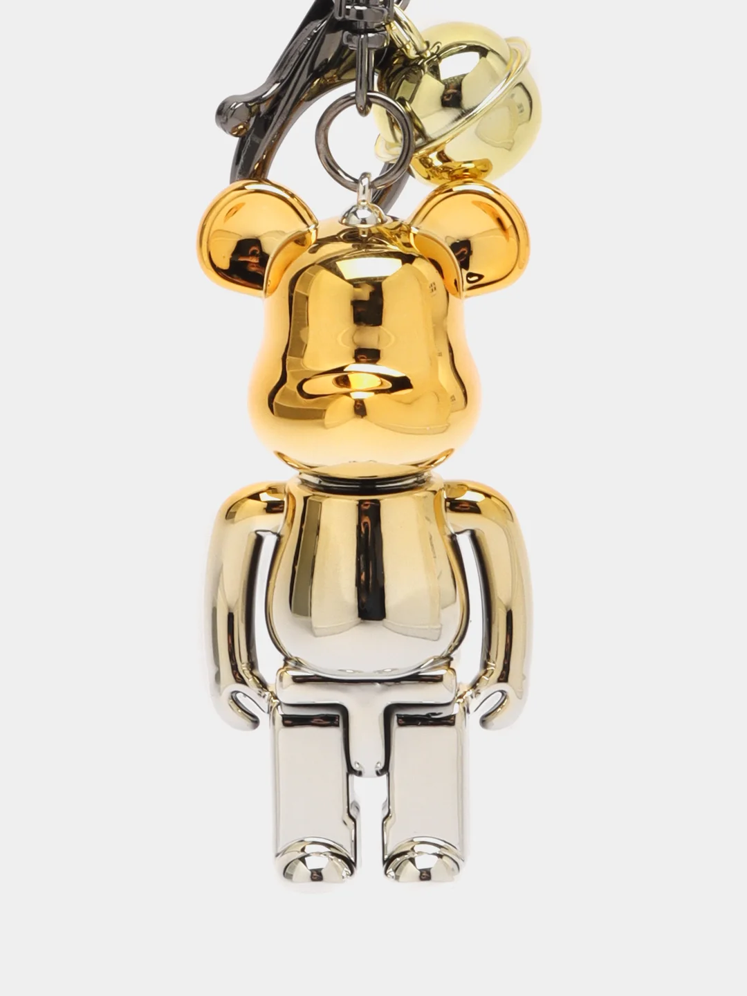 Золотой брелок Bearbrick для ключей, украшение для сумки, рюкзака