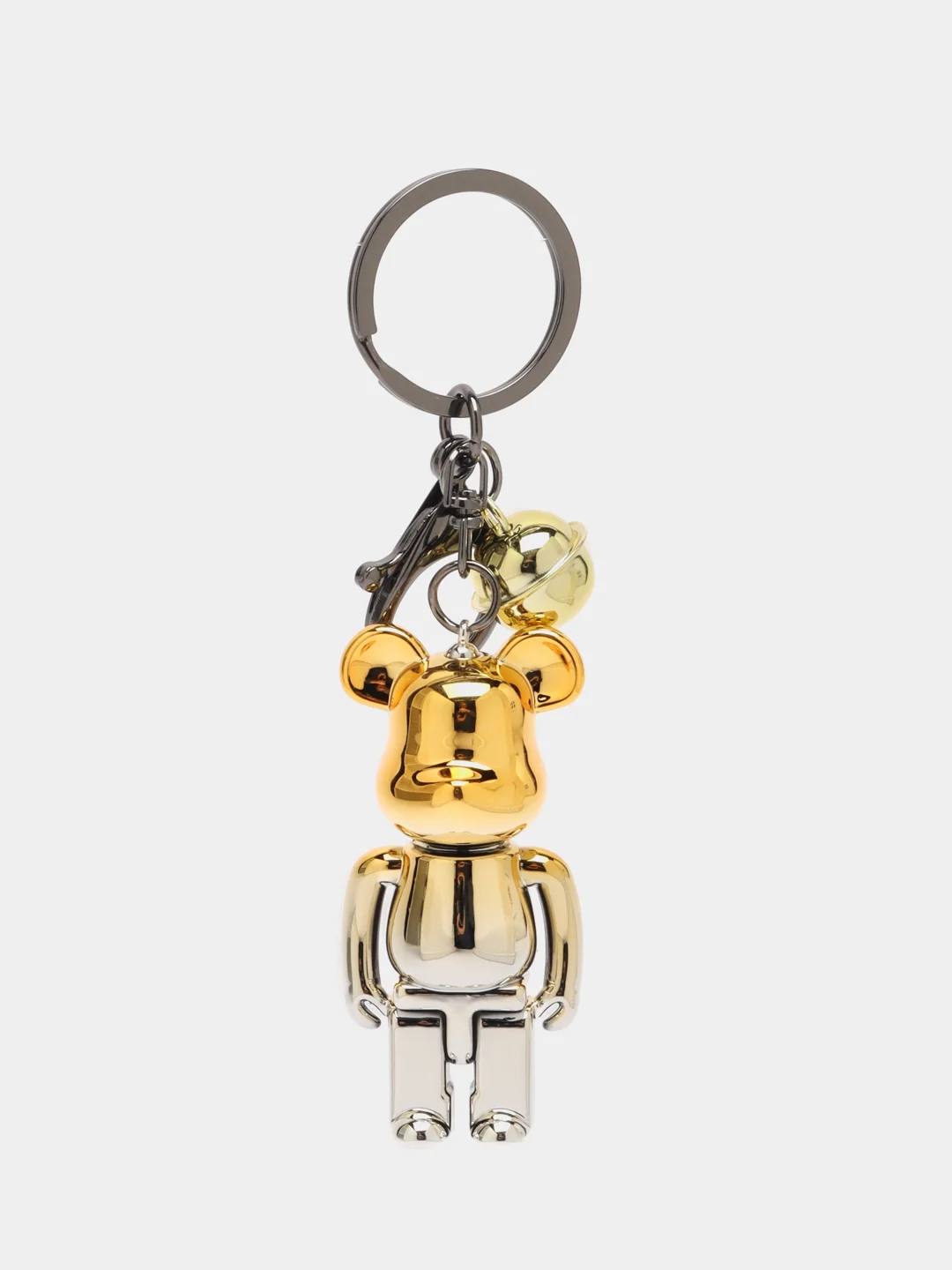 Золотой брелок Bearbrick для ключей, украшение для сумки, рюкзака