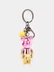 Розовый брелок Bearbrick для ключей, украшение для сумки, рюкзака