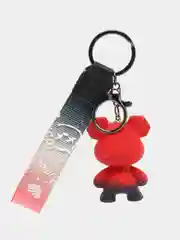 Зеленый брелок-игрушка медведь для ключей с карабином