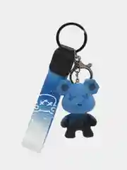 Синий брелок-игрушка медведь для ключей с карабином