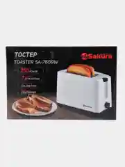 Тостер Sakura SA-7609W, белый, 750Вт