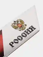 Шильдик-наклейка триколор, Россия, полоса, 120 х 18