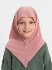 Коралловый меланж балаклава бони лапша женская, хиджаб, бонька