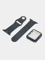 Синий силиконовый ремешок для Apple Watch, с корпусом, 38 / 40 / 42 / 44