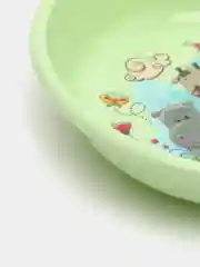 Зеленый тарелка детская (глубокая и плоская)