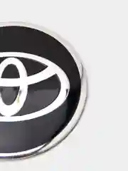 Серый металлик наклейки на диски, колпаки Toyota Тойота сферическая, изогнутая, 56 мм, 4 штуки
