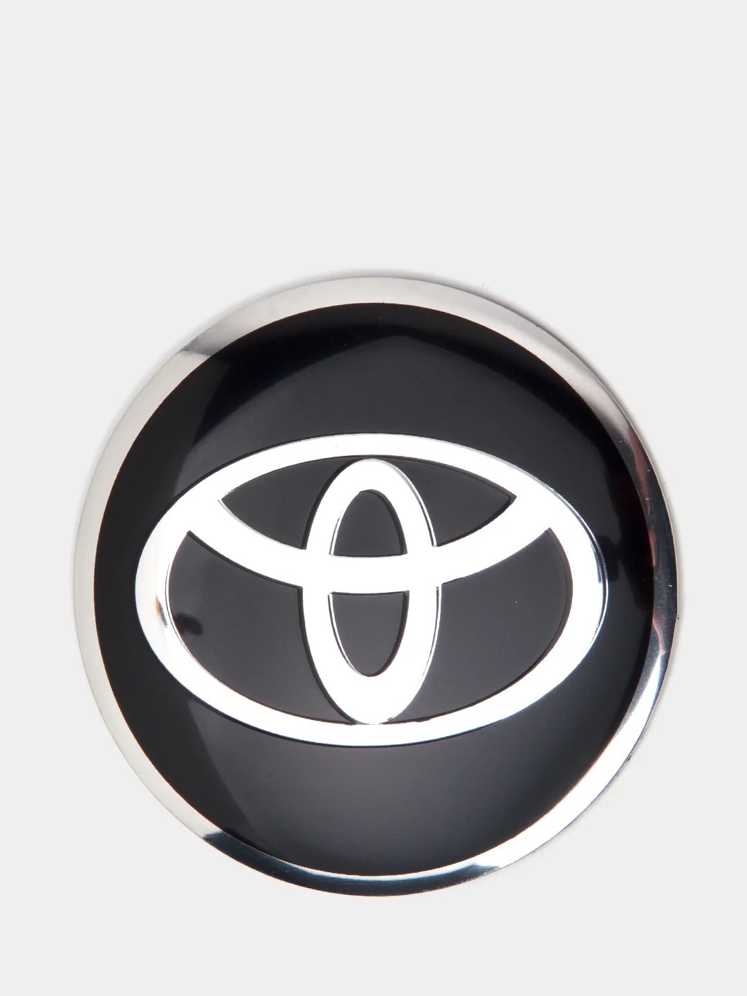 Серый металлик наклейки на диски, колпаки Toyota Тойота сферическая, изогнутая, 56 мм, 4 штуки