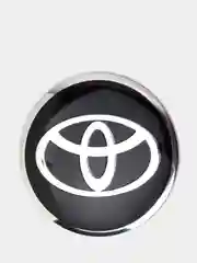 Серый металлик наклейки на диски, колпаки Toyota Тойота сферическая, изогнутая, 56 мм, 4 штуки