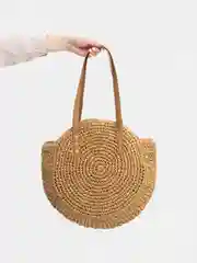 Карамельный соломенная сумка