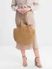 Карамельный соломенная сумка