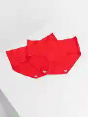 Красный женские бесшовные трусы слипы, 2 штуки в комплекте