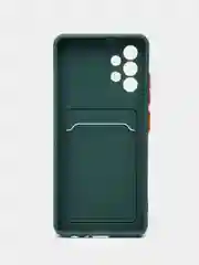 Тёмно-зелёный силиконовый чехол для Samsung Galaxy A32 4G (Самсунг Галакси А32 4 джи), прозрачный