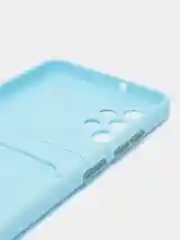 Голубой силиконовый чехол для Samsung Galaxy A32 4G (Самсунг Галакси А32 4 джи), прозрачный