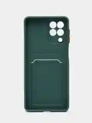Тёмно-зелёный силиконовый чехол для Samsung Galaxy M53 5G (Самсунг Галакси М53 5Ж) матовый
